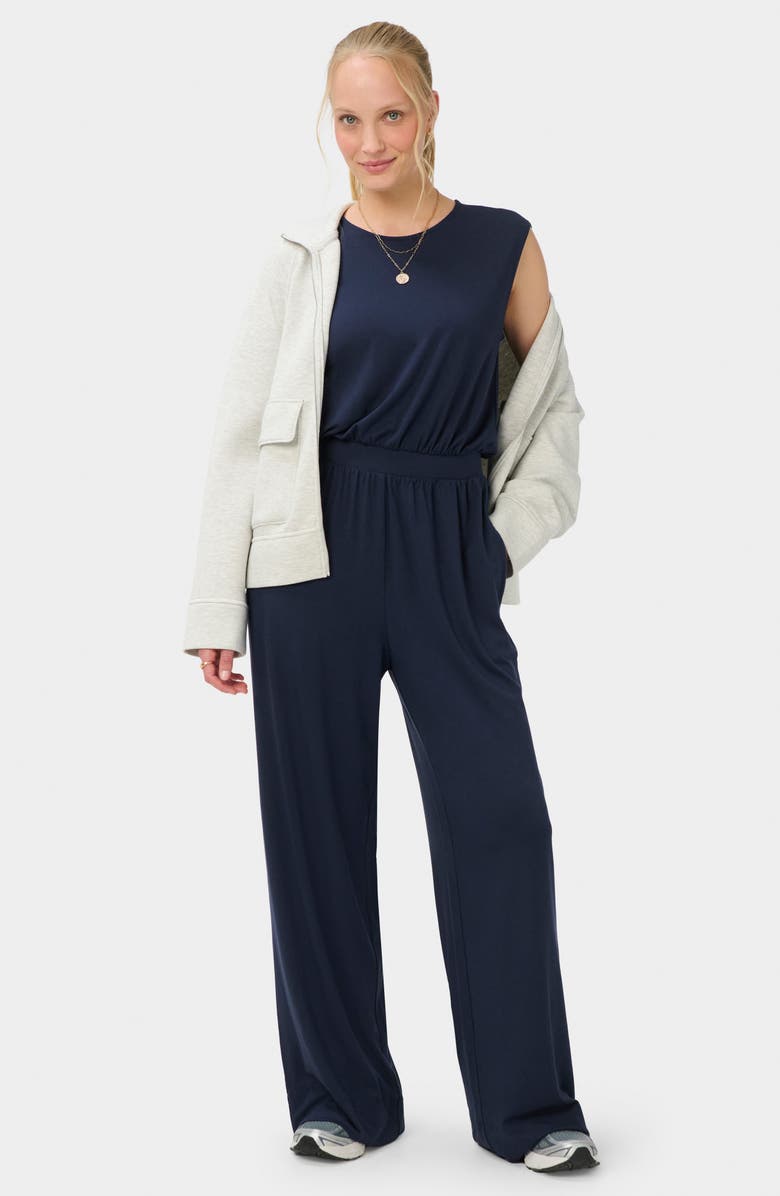Sweaty Betty Grown-On Sleeve Jumpsuit, Alternate, color, Navy Blue