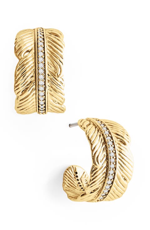 Feather Small Hoop Earrings
