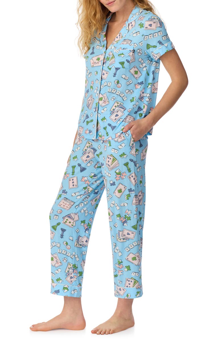 Kate Spade New York print crop pajamas, Alternate, color,