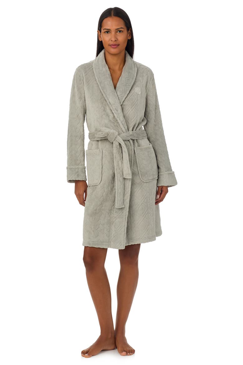 Quilted Robe, Alternate, color, GREY