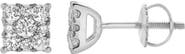 LuvMyJewelry Lab Grown Diamond Square Stud Earrings