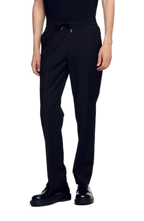 Elasticated Straight-leg Trousers