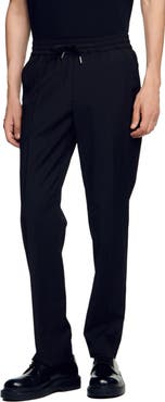 SANDRO Elasticated Straight-leg Trousers