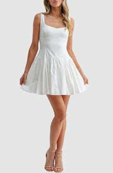 Lush Sweetheart Neck Tie Back Minidress