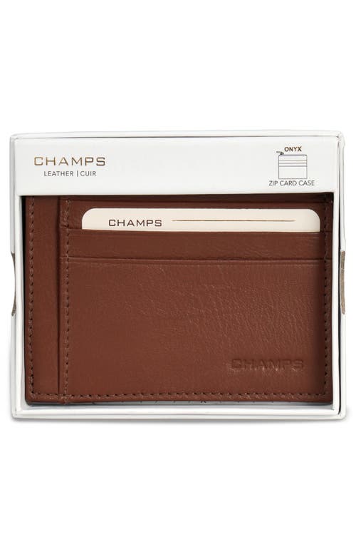 CHAMPS CHAMPS ZIP LEATHER CARD CASE 