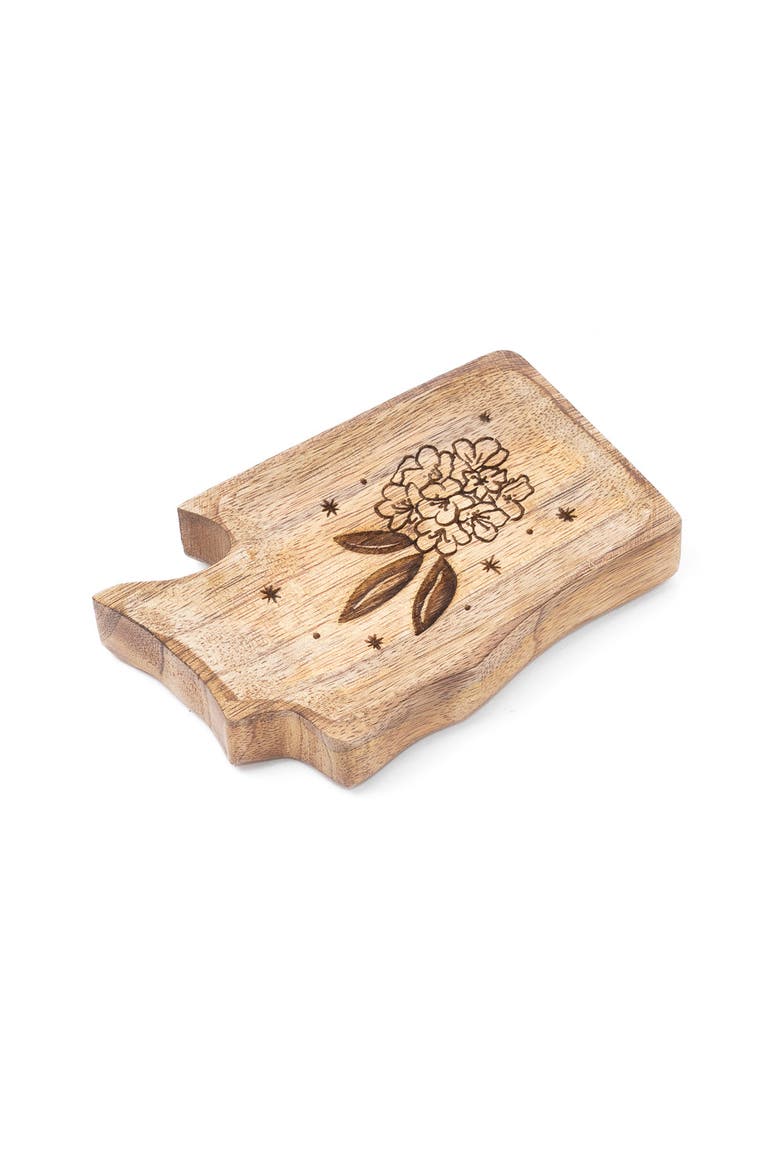 Washington State Rhododendron Trinket Dish, Alternate, color, Natural