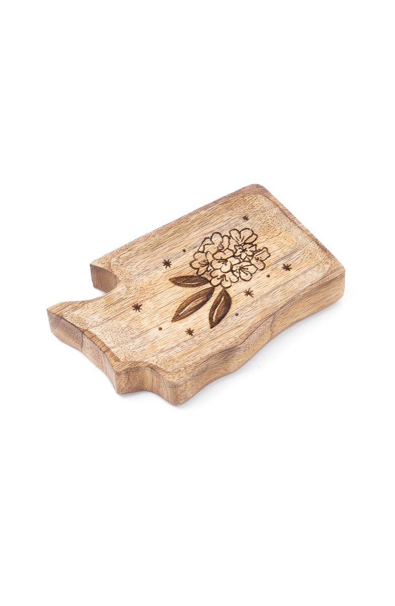 Matr Boomie Washington State Rhododendron Trinket Dish, Alternate, color, Natural