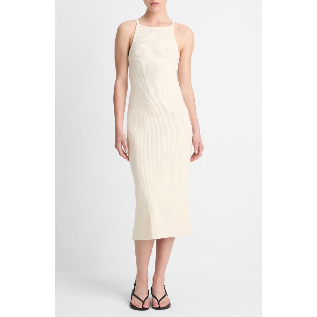 Vince Rib Tank Midi Sweater Dress