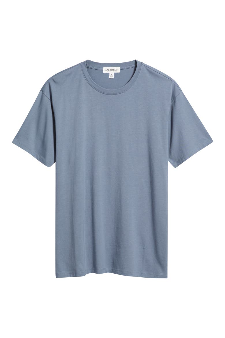 Cotton & Modal Crewneck T-Shirt, Alternate, color, GREY FOLKSTONE