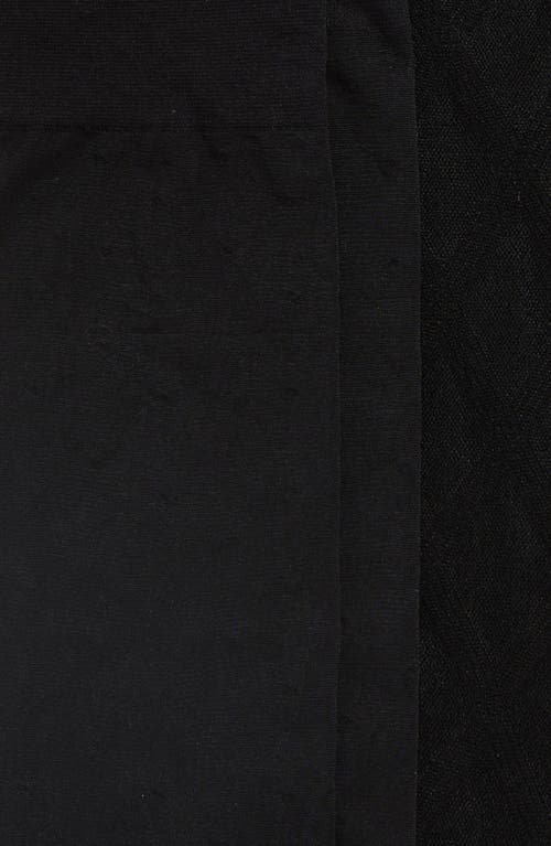 Nordstrom 3-pack Assorted Sheer Ankle Socks In Black