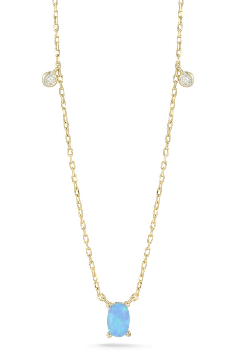GLAZE JEWELRY Opal Necklace, Main, color, Gold