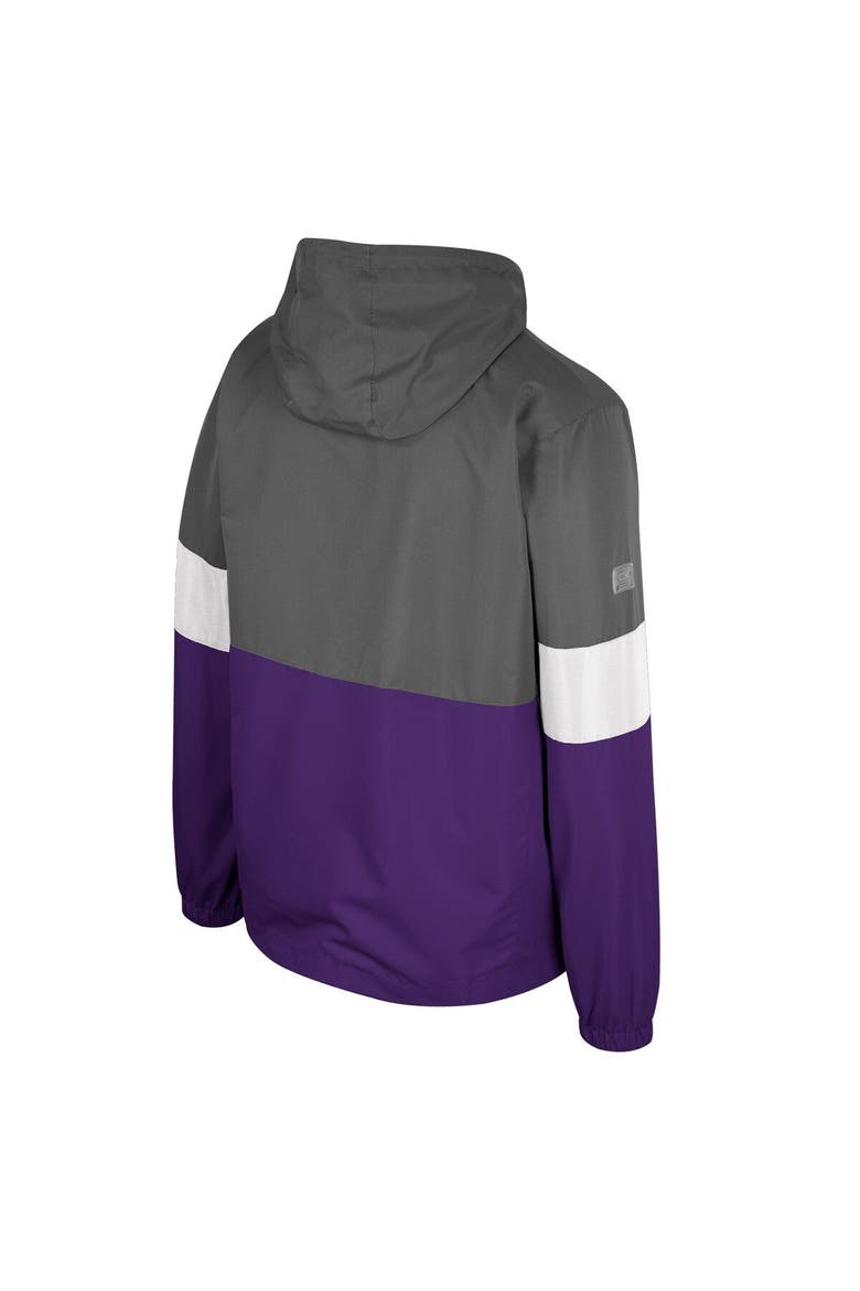Men's Colosseum Charcoal Kansas State Wildcats Miles Full-Zip Jacket, Alternate, color, Charcoal