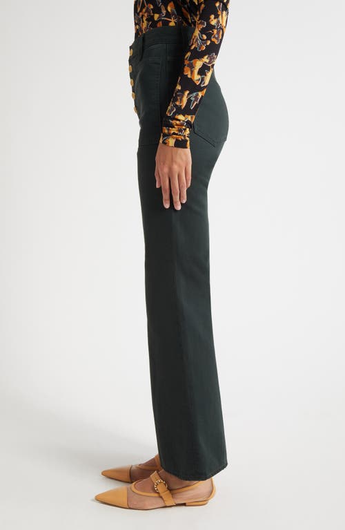 Ulla Johnson The Lou High Waist Flare Jeans In Green