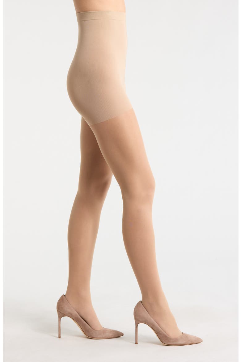 Everyday Sheer Control Top Tights, Main, color, TAUPE