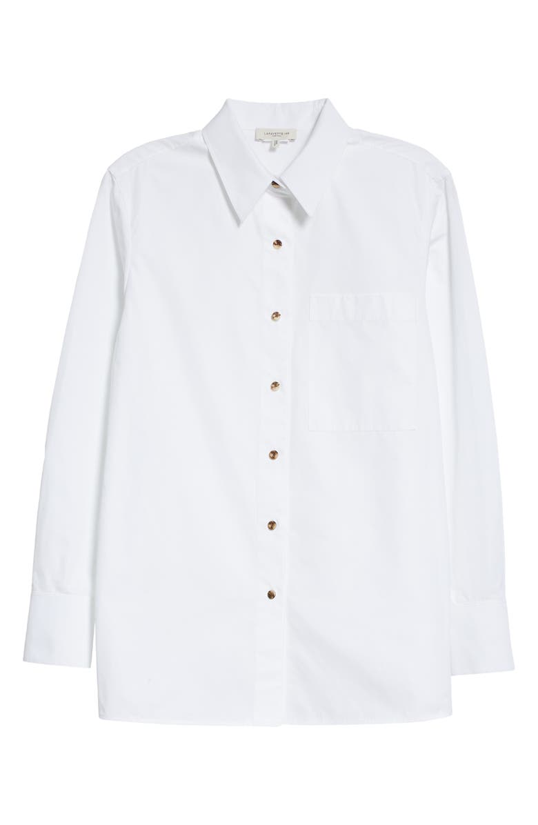 Lafayette 148 New York Greyson Cotton Blouse, Alternate, color, 