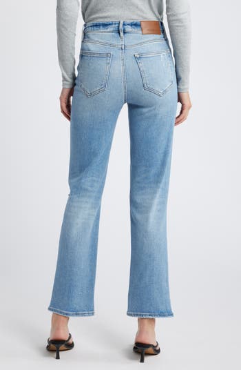 Ripped Straight Leg Jeans
