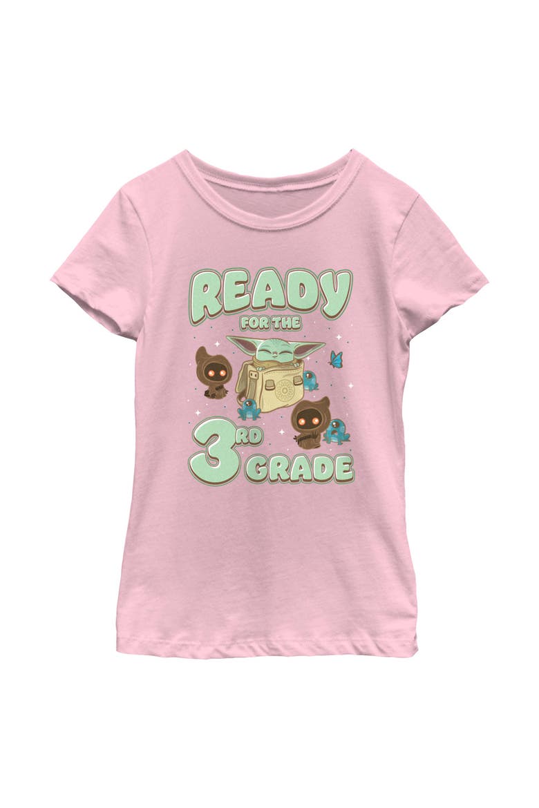 Girl's Star Wars The Mandalorian Ready For 3rd Grade  Graphic T-Shirt, Main, color, Light Pink