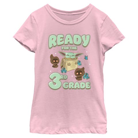 Girl's Star Wars The Mandalorian Ready For 3rd Grade  Graphic T-Shirt
