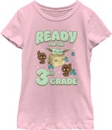 Star Wars: The Mandalorian Girl's Star Wars The Mandalorian Ready For 3rd Grade  Graphic T-Shirt