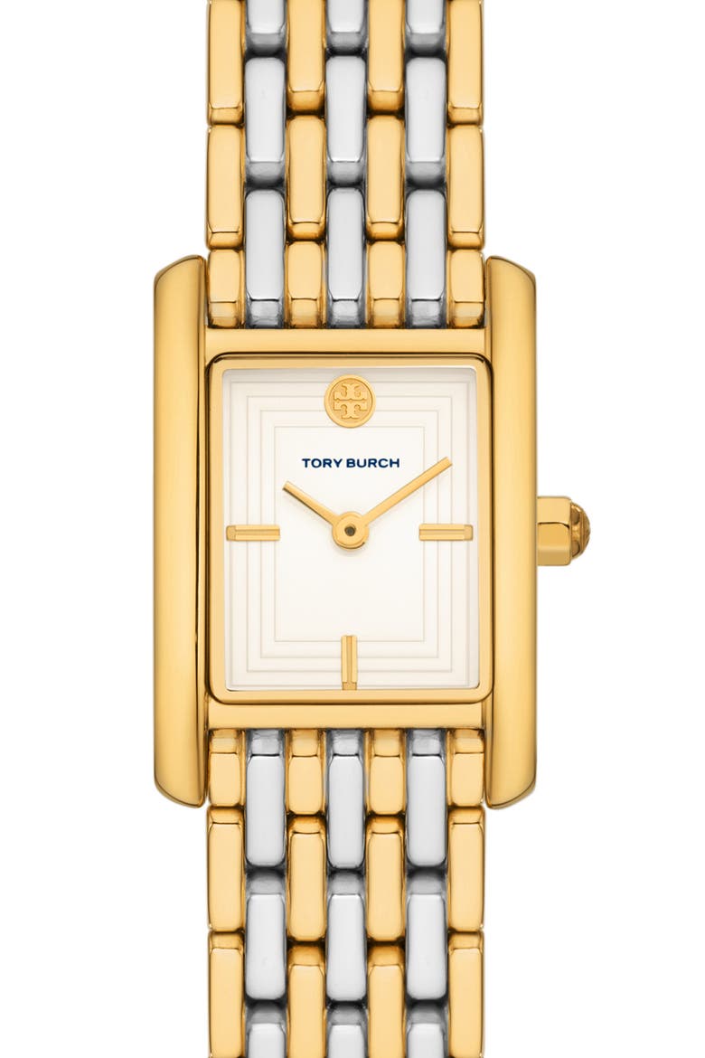 The Small Eleanor Bracelet Watch, 19mm x 28mm, Alternate, color, TWO TONE