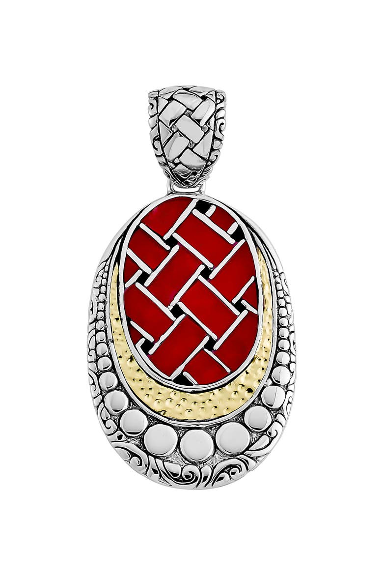 Woven Pendant, Main, color, RED