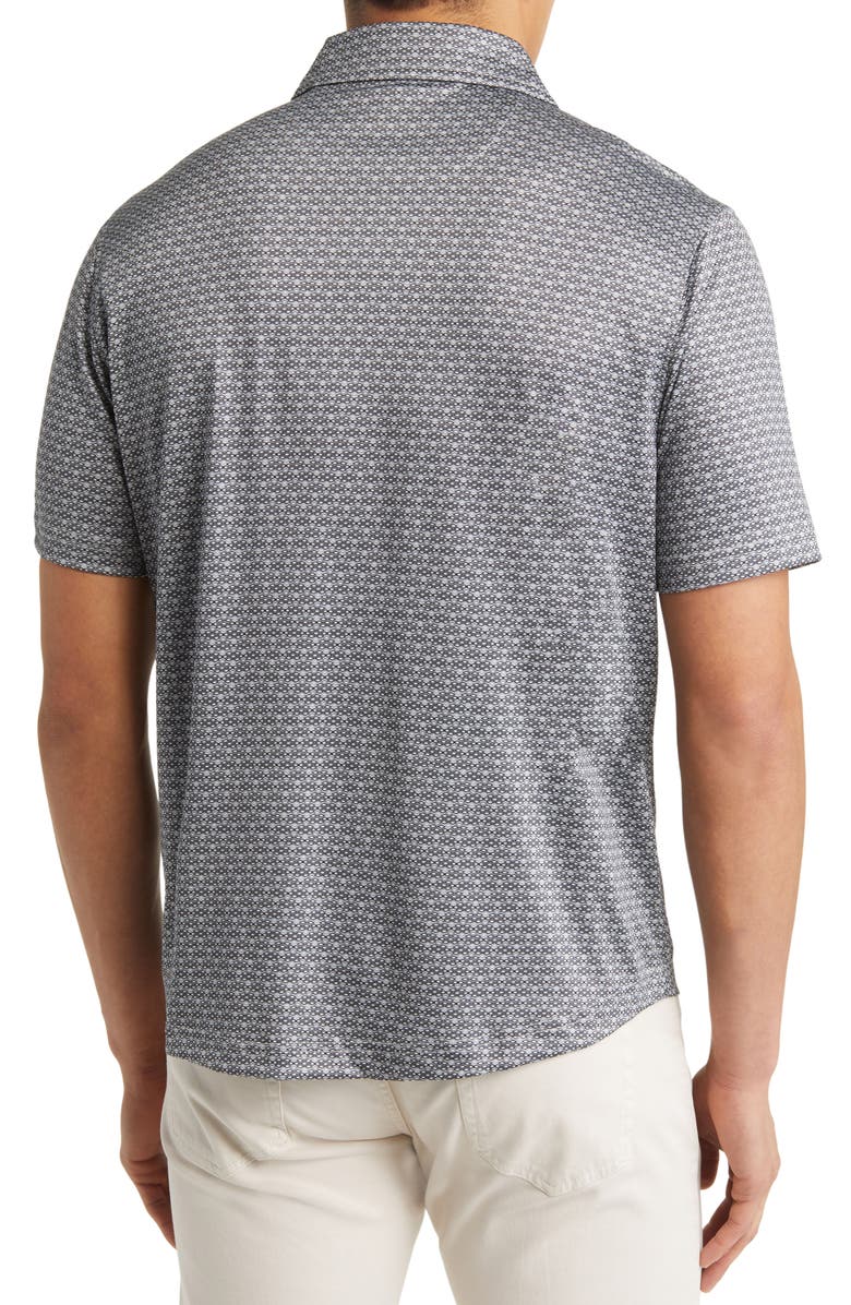 Johnston & Murphy XC4<sup>®</sup> Geo Print Performance Short Sleeve Button-Up Shirt, Alternate, color, Black/ Gray