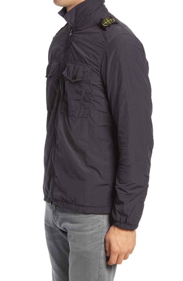 Stone Island Garment Dyed Crinkle Reps Nylon Shirt Jacket, Alternate, color, 