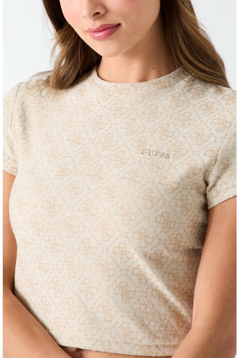 4G Allover Logo Graphic T-Shirt, Alternate, color, BEIGE