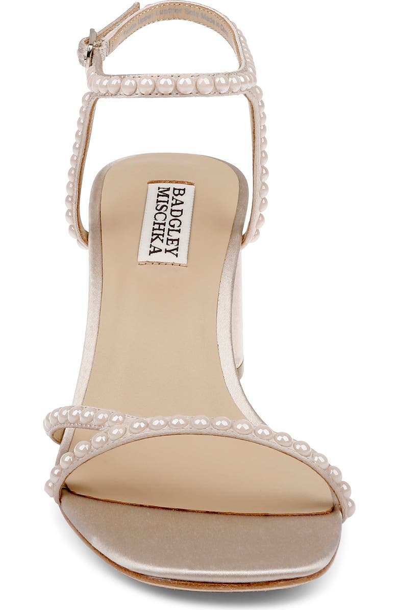 Badgley Mischka Collection Giabella Ankle Strap Sandal, Alternate, color, Soft Beige
