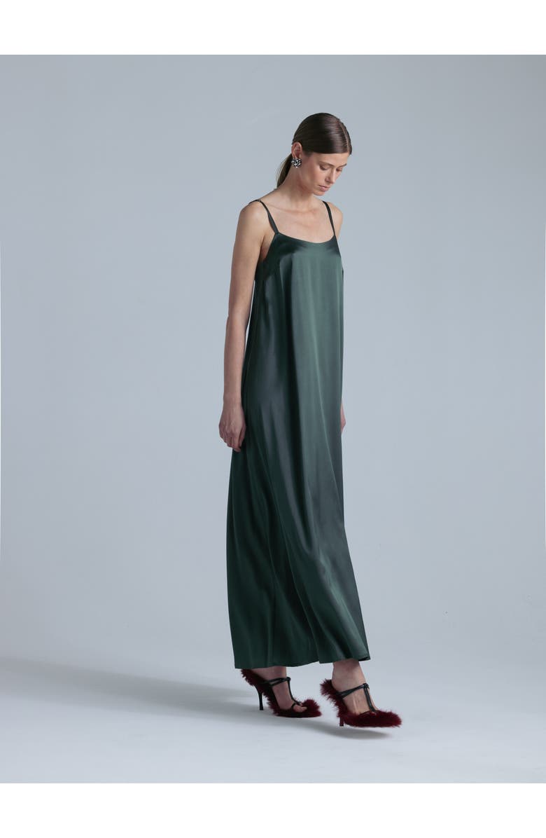 Alas Aphrodite Sleeveless Silk Maxi Dress, Alternate, color, Rich Green