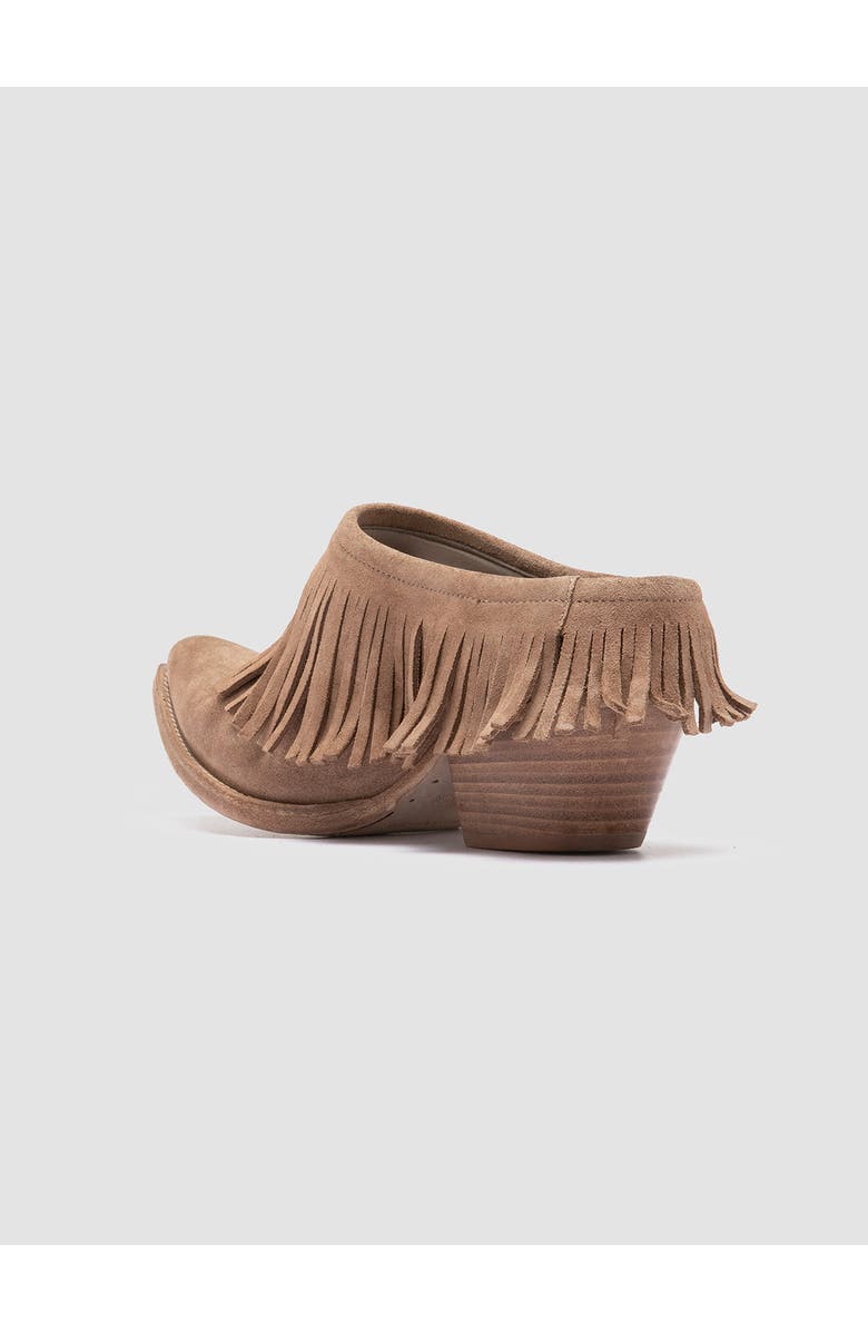 Officine Creative Wanda DD 108 Suede Fringe Mules, Alternate, color, Taupe
