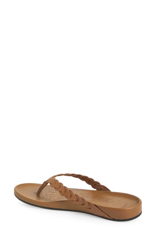 Olukai Lei Leather Flip Flop In Brown