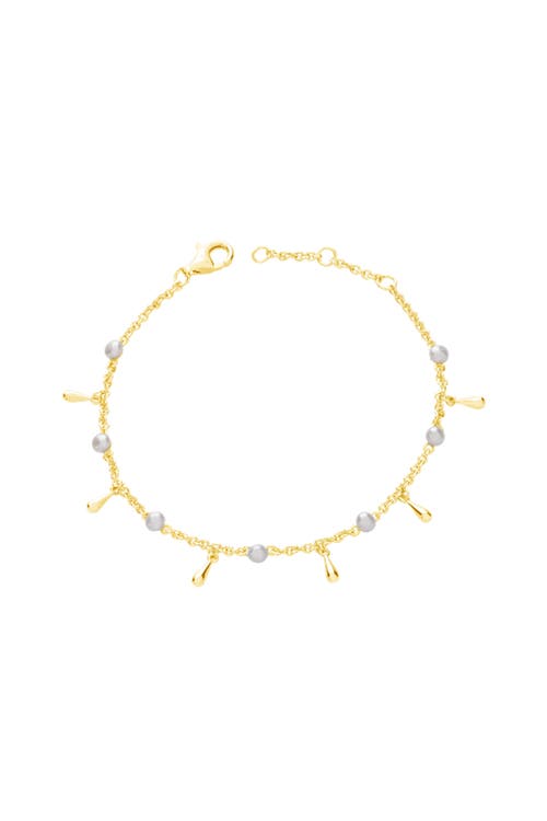 Lucy Quartermaine Royal Pearl Drop Bracelet In Gold