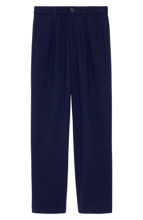 x Becky Malinsky Pleated Front Wool Pants