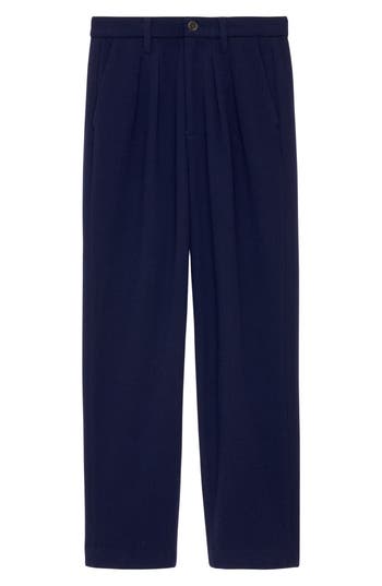Alex Mill X Becky Malinsky Pleated Front Wool Pants In Blue
