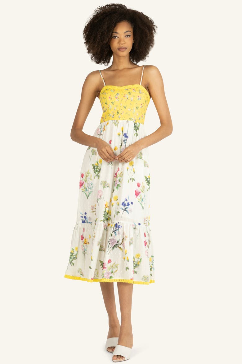 Finley Dress, Alternate, color, Yellow Vintage with Border