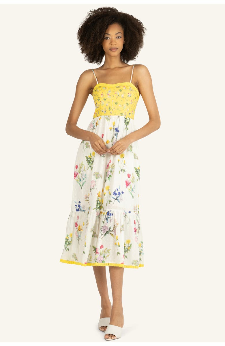 Super Natural by Secret Mission Finley Dress, Alternate, color, Yellow Vintage With Border