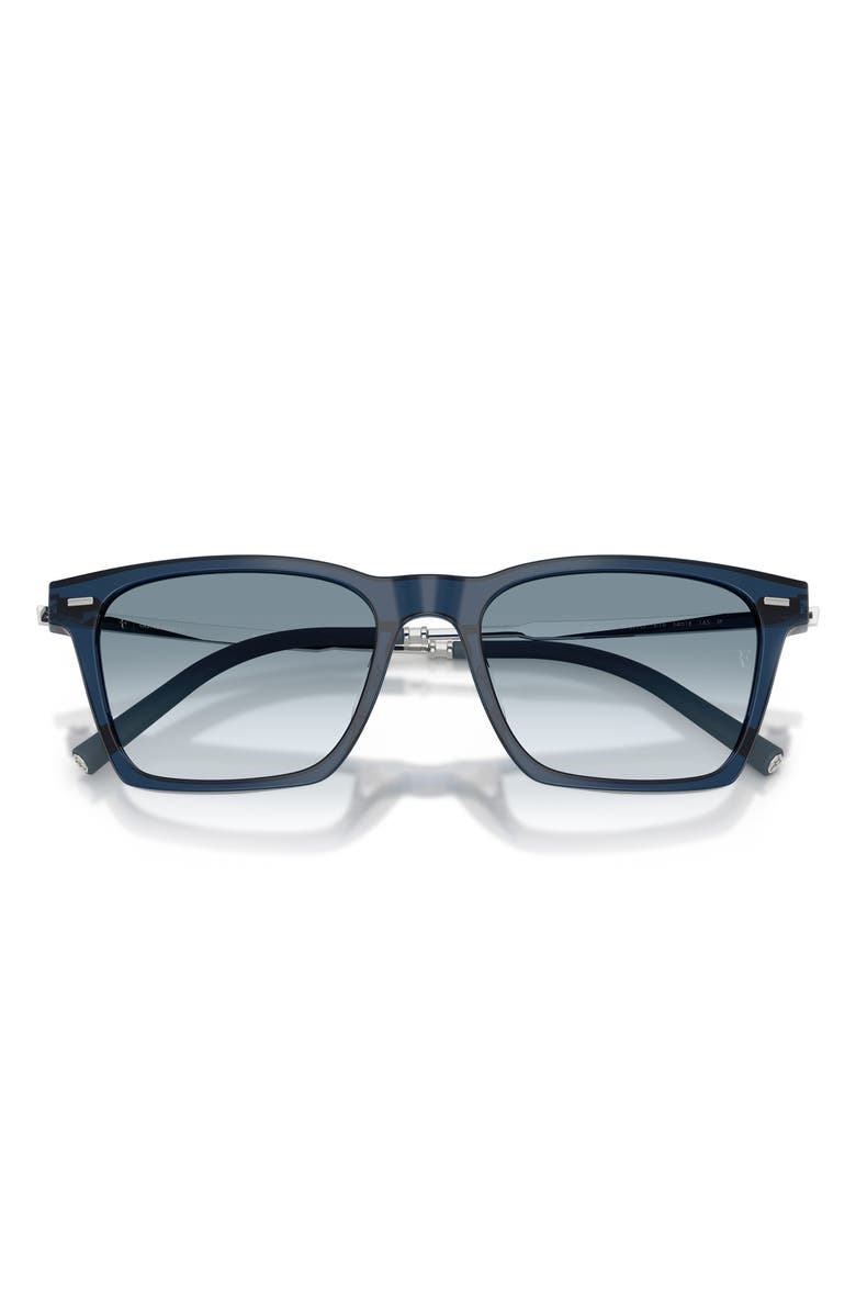 Oliver Peoples 54mm Roger Federer R-19 Pillow Sunglasses, Alternate, color, Ash Blue / Sky Gradient