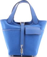 Pre-Owned Hermes Cargo Picotin Lock Bag Canvas and Swift PM