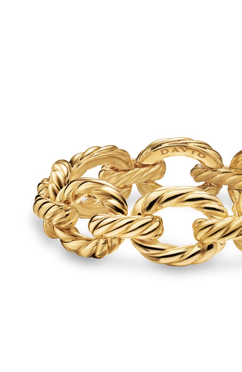 David Yurman Sculpted Cable Oval Link Bracelet, Alternate, color, Gold
