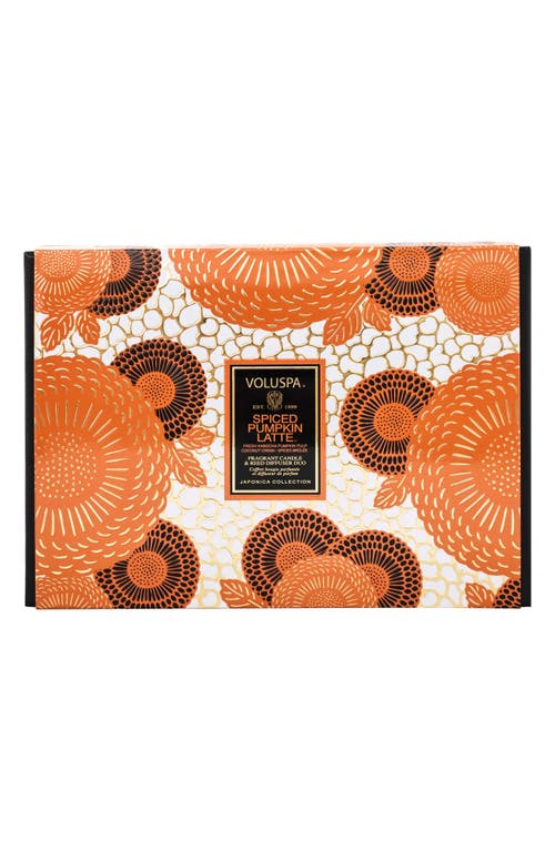 Voluspa Spiced Pumpkin Latte Demi Candle & Reed Diffuser Duo