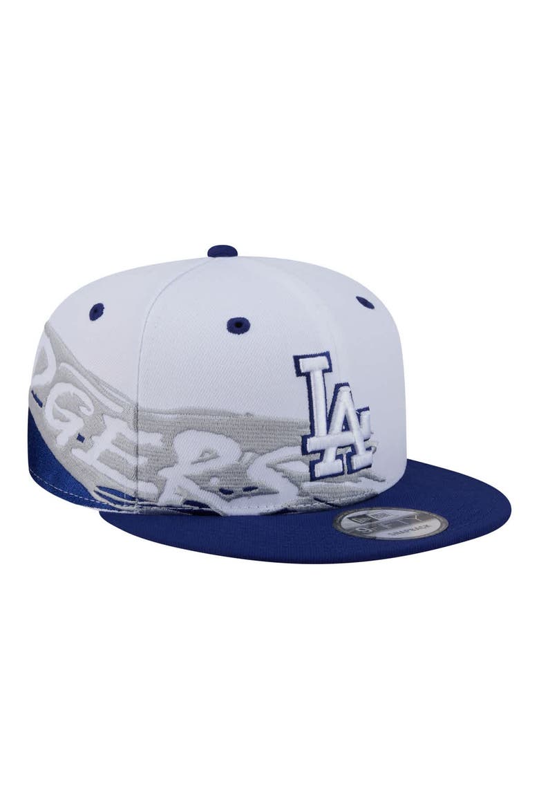 Men's New Era White/Royal Los Angeles Dodgers 9FIFTY Snapback Hat, Main, color, White