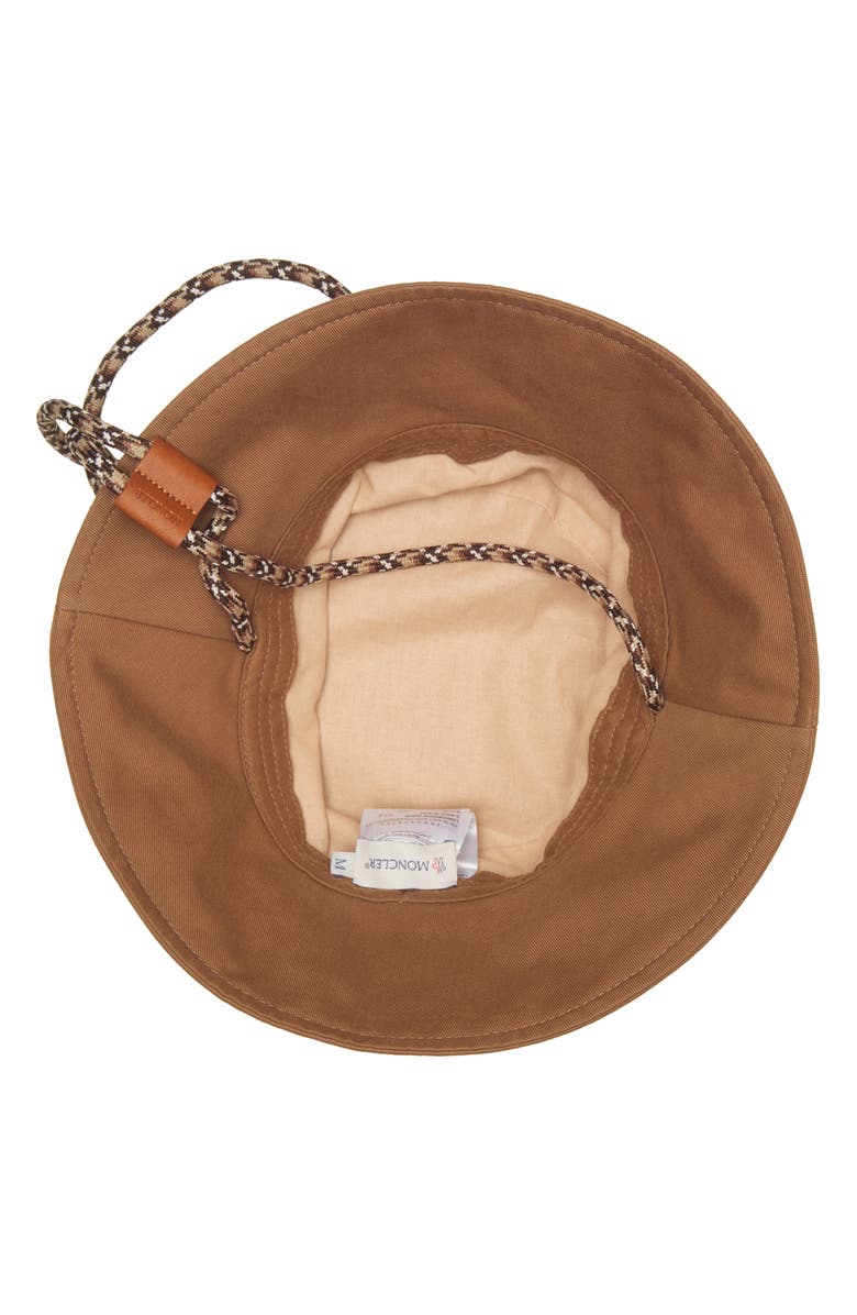 Moncler Archive DNA Cotton Twill Bucket Hat, Alternate, color, Beige