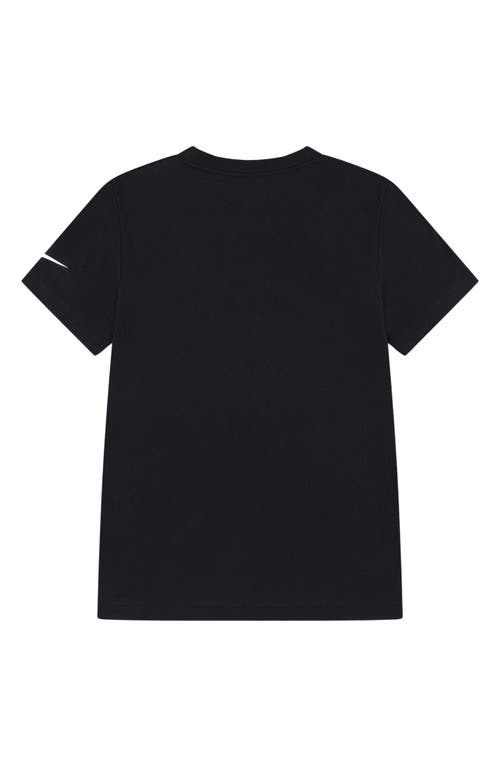 Shop 3 Brand Kids' Fired Up Graffiti Graphic T-shirt In Black