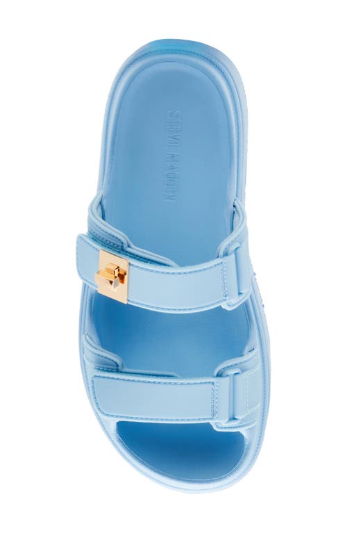Steve Madden Bigschmona Platform Sandal In Blue