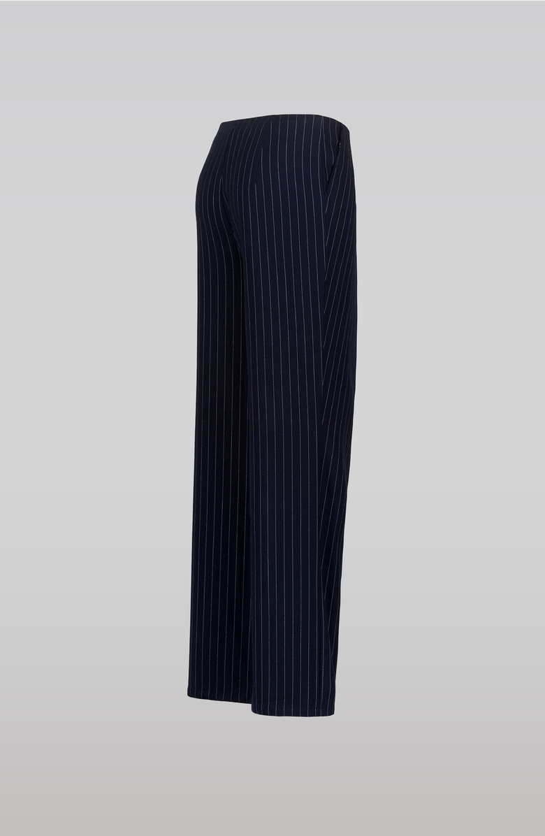 SAEMDI Pinstripe Trousers, Alternate, color, Navy