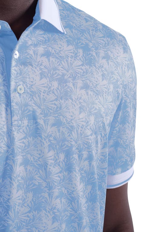 Bugatchi Three-button Performance Polo In Blue