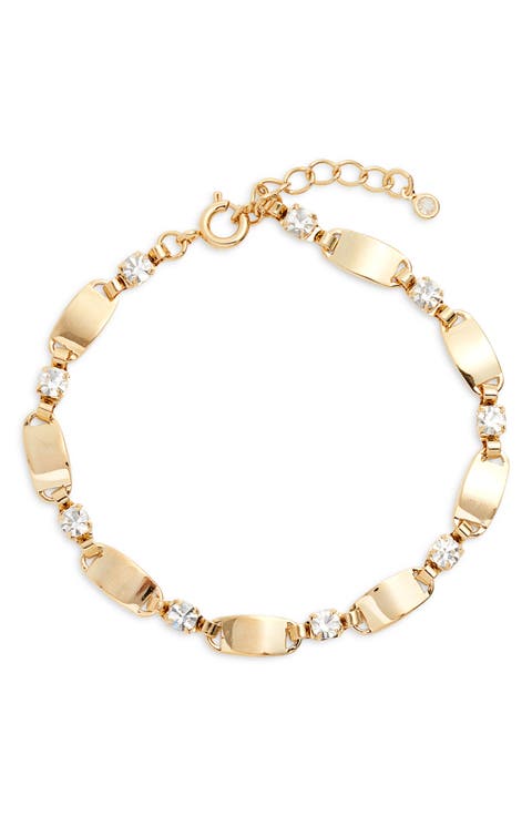Oval Link Cubic Zirconia Bracelet
