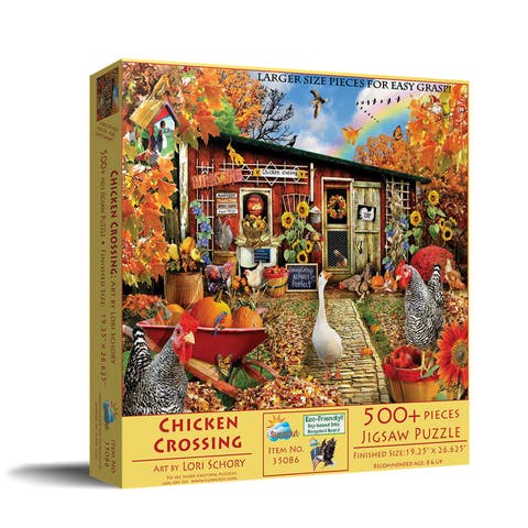 Chicken Crossing 500 piece Jigsaw Puzzle for Adults Large Pieces