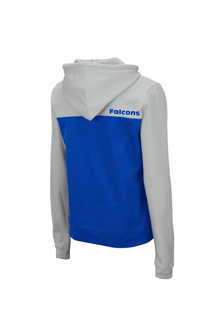 Women's Colosseum Gray/Royal Air Force Falcons Aidan Lightweight Half-Zip Hoodie, Alternate, color, Gray